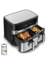 air fryer easy fry dual xxl - 11 l - double tiroir 6,5/4,5 l - 2700 w - 40-200 â°c - synchro - ã‰cran tactile - inox - gpe seb f