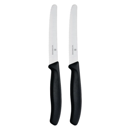 couteau tomate/table 11 cm noir 'x2' - beligne et fils sas