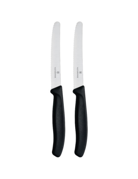 couteau tomate/table 11 cm noir 'x2' - beligne et fils sas