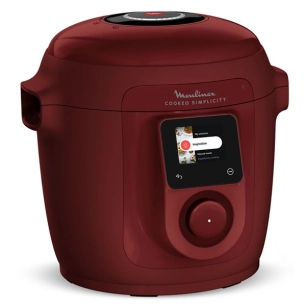 multicuiseur cookeo simplicity - 1600 w - 6 l - 150 recettes - extra crisp inclus - rouge burgundy - gpe seb france - moulinex