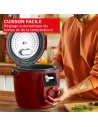 multicuiseur cookeo simplicity - 1600 w - 6 l - 150 recettes - extra crisp inclus - rouge burgundy - gpe seb france - moulinex