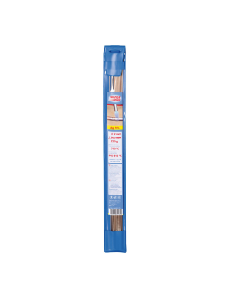 baguette de brasage 2% argent cupag 2 ø 2 mm, l 500 mm, 250 g