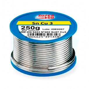 bobine sn cu3 étain-cuivre 3% ø 2 mm, 250 g