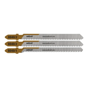 lames de scie sauteuse, hcs, emmanchement en t, coupe fine et courbe fine, 25 mm, blister 3 pièces