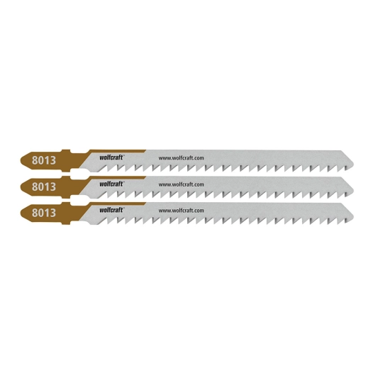 lames de scie sauteuse, hcs, emmanchement en t, coupe fine, 65 mm, blister 3 unités