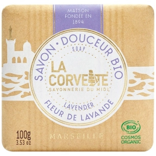 savon douceur bio fleur de lavande 100g - compagnie du midi