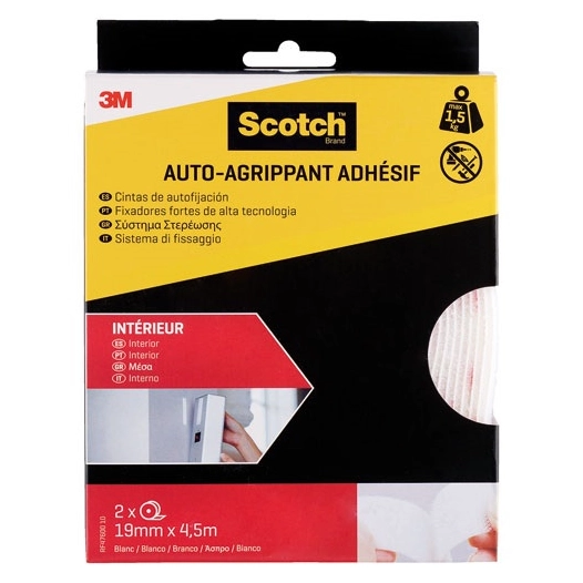 rouleau agrippant adhã©sif blanc intã©rieur 4.5mx19mm lot de 2 - 3m bricolage et batiment