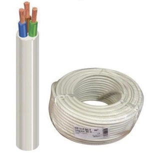 Câble H05VV-F 3G1,5 Blanc Câble électrique souple 3G1,5 pour usage domestique - Finish