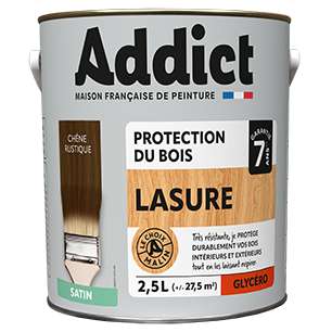 Lasure Chêne Rustique 2.5L Protection Bois Extérieur Longue Durée - Addict