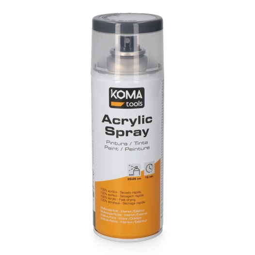 peinture acrylique en aérosol ral 7011 gris fer, finition brillant, 300 ml