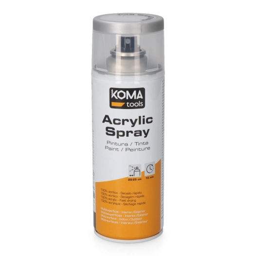 peinture acrylique en aérosol ral 9006 aluminium, finition brillant, 300 ml