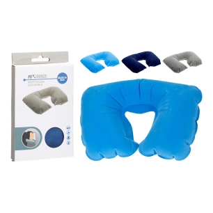 coussin de cou gonflable, couleurs assorties, 33 x 22,5 x 8 cm