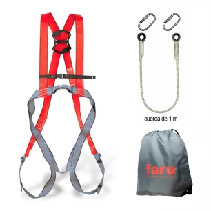 harnais p30 f, corde c170 de 1 m, deux mousquetons c176 et sac de harnais c166