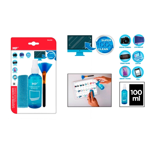 kit de nettoyage pour écran lcd, sous blister
