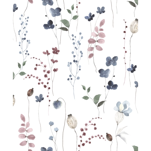88965 - intissé fleurs multicolores 88965 - intissé fleurs multicolores - decorama