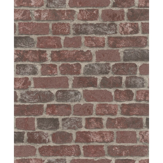 58408 - intissé effet mur briques bordeaux 58408 - intissé effet mur briques bordeaux - decorama