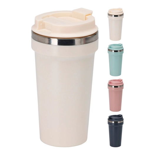 verre de voyage 500 ml acier inoxydable 4 couleurs assorties