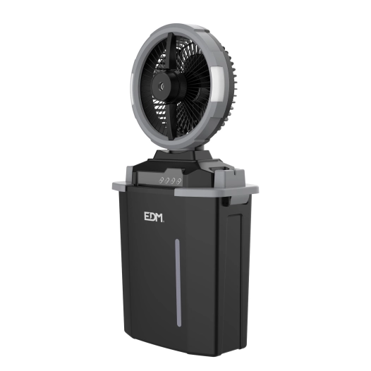 ventilateur brumisateur rechargeable led 15 w, pales ø14 cm