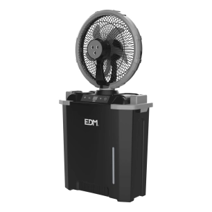 ventilateur brumisateur rechargeable led 16 w, avec télécommande, pale ø20 cm