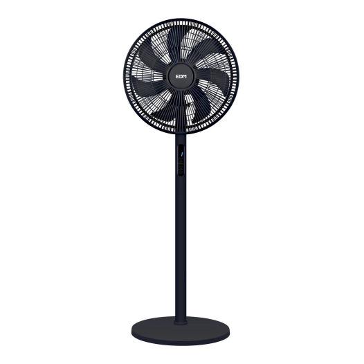 ventilateur sur pied noir 50 w, télécommande, pales ø40cm