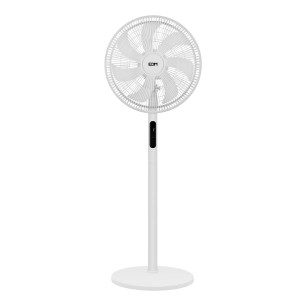 ventilateur sur pied blanc 50 w, télécommande, pales ø40cm