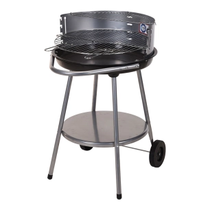 barbecue rond à roulettes, ø51x 80 cm