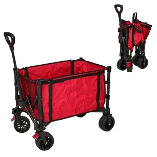 chariot pliable 70 kg, rouge