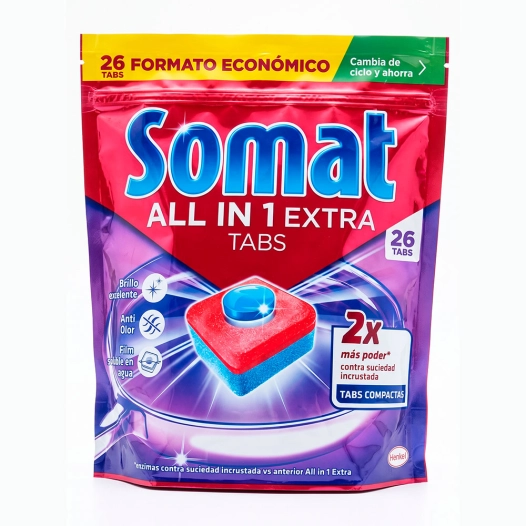 tablettes lave-vaisselle all in 1 extra tabs, 26 unités, 390 g