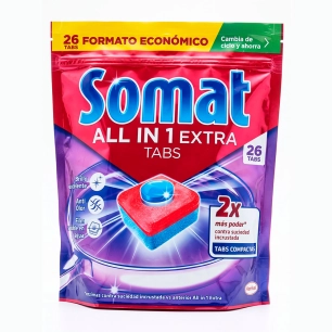 tablettes lave-vaisselle all in 1 extra tabs, 26 unités, 390 g
