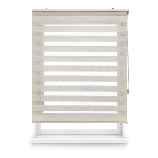 store enrouleur clip & fix, jour et nuit, paris, beige, 150 x 250 cm