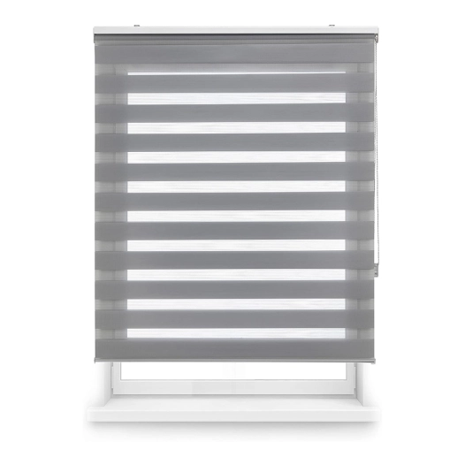store enrouleur clip & fix, jour et nuit, paris, gris, 90 x 250 cm