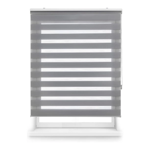 store enrouleur clip & fix, jour et nuit, paris, gris, 135 x 250 cm