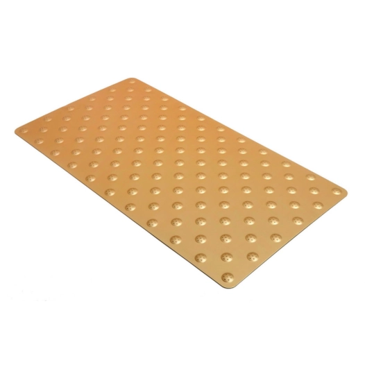 dalle podotactile aluminium couleur or 800 x 420 mm dalle podotactile aluminium couleur or 800 x 420 mm - romus