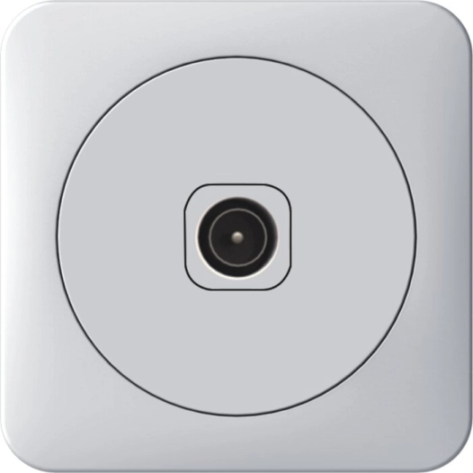 prise tv simple blanche