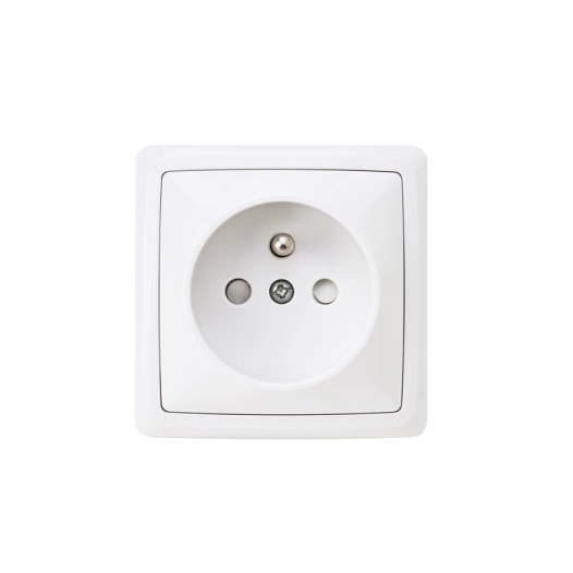prise 2p+t blc carre 16a 250v