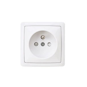 prise 2p+t blc carre 16a 250v
