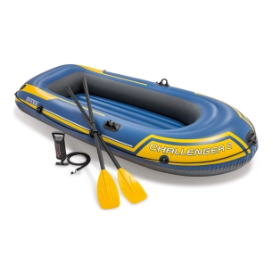 bateau challenger avec 2 rames ; 236 x 114 x 41 cm