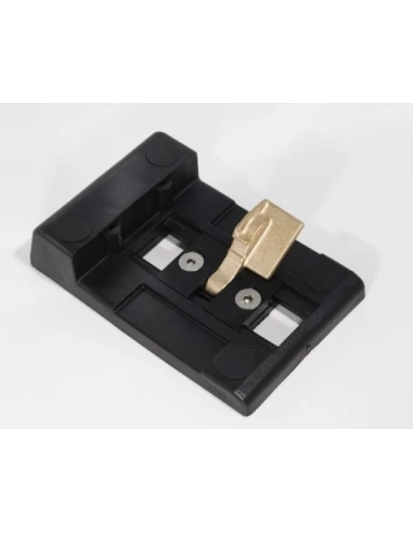 Sabot de portail rectangulaire noir en polyamide
