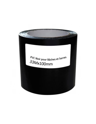 Adhésif de réparation baches et serres - 100 x 33 mm - noir