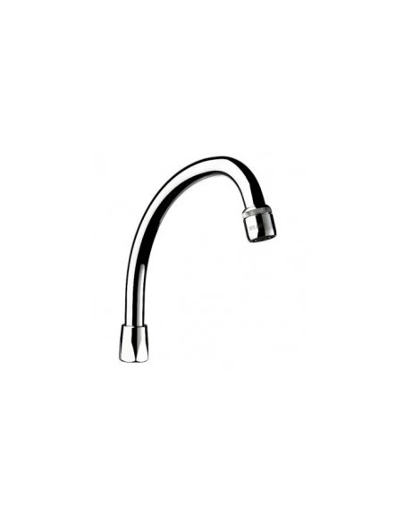 Bec universel col de cygne chrome - delabie long 200 mm