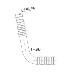 Tube de trop plein pour vidage baignoire a chainette
