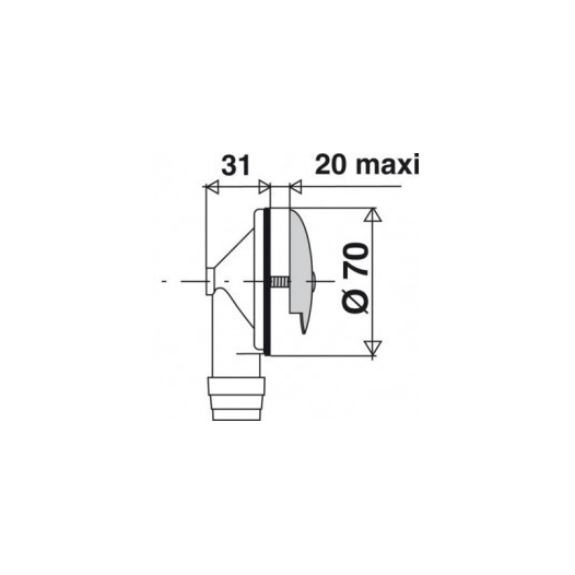Trop plein complet pour vidage de baignoire a chainette