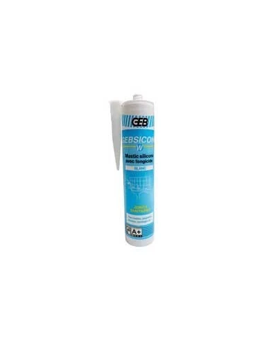 Mastic silicone sanitaire gebsicone w blanc