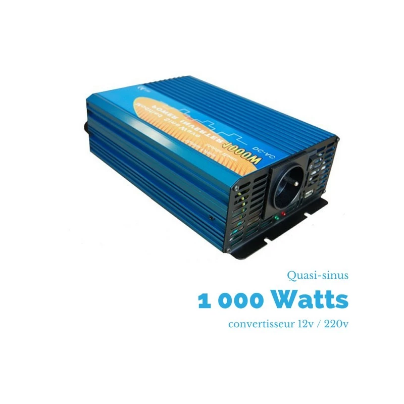 Convertisseur 1000 watts 12v/230v quasi-sinus