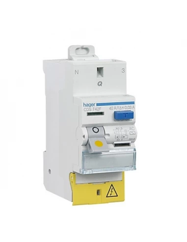 Interrupteur-differentiel sans vis A 40a 30 ma - CDS743F - hager