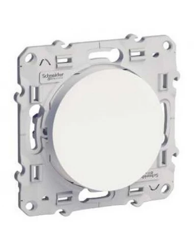 Interrupteur poussoir blanc odace, 10 a, à vis