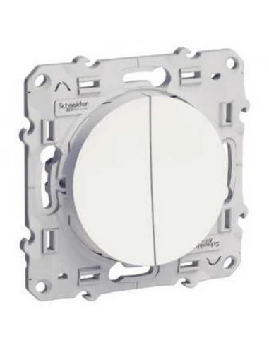 Double poussoir blanc odace - à vis - connexion rapide