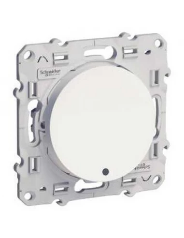 Poussoir lumineux blanc odace - 10 a - à vis - led bleu 0,15 ma localisation