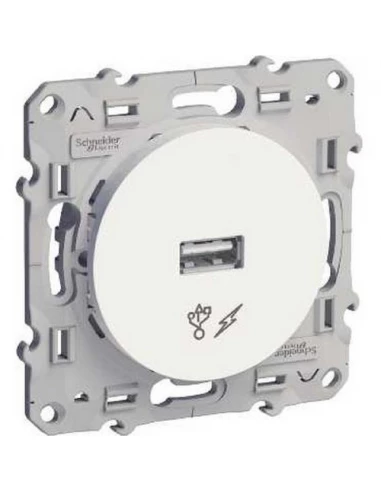 Prise alim usb 5v blanc odace, à vis