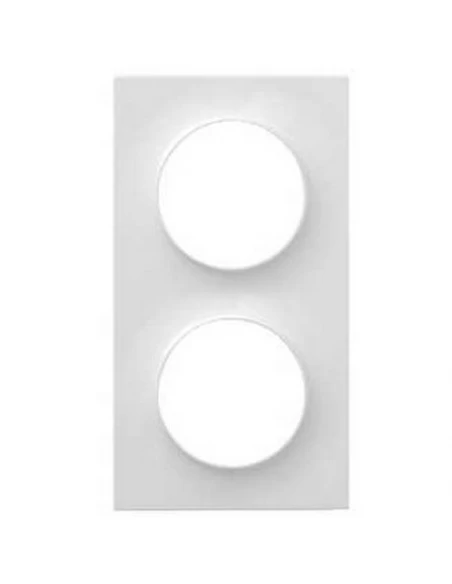 Odace Styl, plaque Blanc 2 postes horizontaux ou verticaux entraxe 71 mm NEW 2023